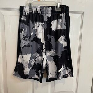 Nike youth medium, Black and Gray Athletic Shorts